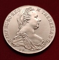 1780 Mária Terézia SF utánveret ezüst tallér.
