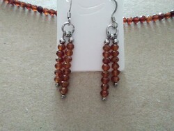 Stunning Hematite Garnet Faceted Gemstone Earrings