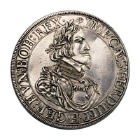III. Ferdinánd Tallér 1641 Augsburg Schraubtaler csavaros tallér