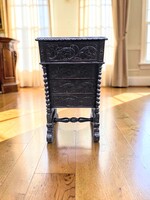 Ritka miniatűr antik Wellington-fiókos kiskomód (viktoriánus kor,)