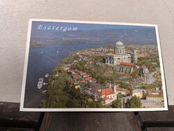 Esztergom madártávlati képeslap bélyeggel és alkalmi bélyegzéssel - Bazilika 150. évforduló (2006)