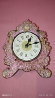 Antique Porcelain Flat Wall Clock Pink Baroque. Owl. Open to Offers!