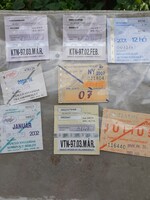 Menetjegyek, bérletek, kéregjegyek MÁV, MVK, ČSD, CFR