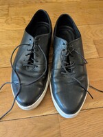 VAGABOND női 38-as fekete bőrcipő, tavaszi-őszi fűzős bőrcipő, bőr sneaker