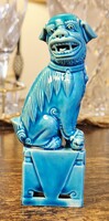 Kínai porcelán FOO kutya türkiz színű