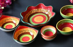 Intermezzo handmade Spanish ceramic bowl set – 7 pcs