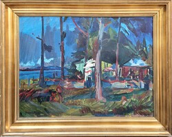 Id. Benedek Jenő (1906-1987) : Balaton, Képcsarnokos