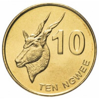 Zambia 10 Ngwee 2012 - Antilop - verdefényes