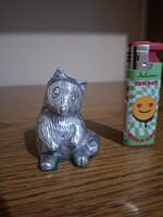 Metal cute little raccoon. 6.4 cm. Flawless