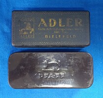 Vintage metal sewing machine boxes Adler Kochs Biefeld,Pfaff 1910-20s