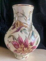 ZSOLNAY "ORCHIDEÁS "Váza -Trajcsikné kézifestés jelzett