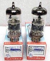 E88CC Telefunken elektroncső, NOS, tesztelt, 2 darab, válogatott pár