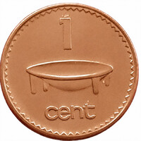 Fidzsi-szigetek / Fiji 1 Cent 2001 - Tanoa - QE II - verdefényes