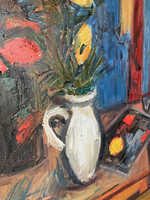 Izsák József (1929-2007) csendélet.