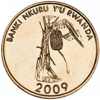 Rwanda / Ruanda 10 Francs 2009 - Banán - verdefényes