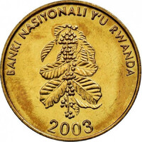 Rwanda / Ruanda 5 Francs 2003 - Arabica kávé - verdefényes