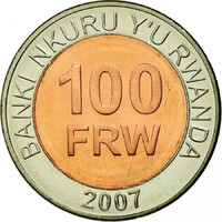 Rwanda / Ruanda 100 Francs 2007 - 100 FRW - verdefényes
