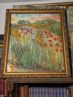 JÁK PÉTER 2026 o/v 69X 56cm " Hasalok a réten"