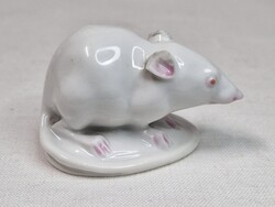 Extra ritka régi Rosenthal porcelán egér figura kis sérüléssel 6 cm. hosszú