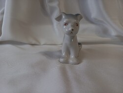 Polonne orosz/ukrán porcelán kutya figurális szobor