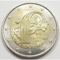 Szlovákia,2 euro 2018 - a szlovák állam megalakulásának 25 éves évfordulója aUNC+ ötvözet