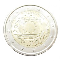 Szlovénia,2 euro 2015 - EU lobogó 30 éves aUNC+ ötvözet
