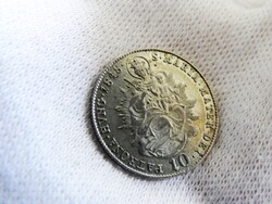 1848 B ezüst 10 krajcár kreuzer MADONNÁS PATINÁS! (LB3)
