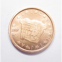 Szlovénia,2 eurocent 2007 aUNC+ vas