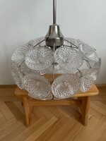 Üvegtányéros sputnik mid century csillár - lámpa design retro vintage stejnar