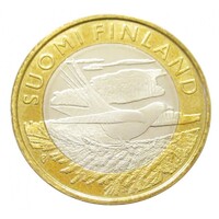 Finnország,5 euro 2014 - Tartományok állatai - Karelia - Kakukkfélék aUNC+ ötvözet