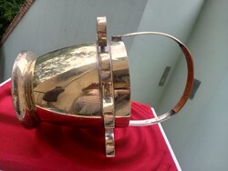 Vintage Art Deco Champagne Bucket, Wine Cooler with Glass Holders Silver-Plated Brass / Cocktail Party Accessory