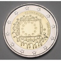 Szlovákia,2 euro 2015 - EU lobogó 30 éves aUNC+ ötvözet