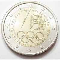 Portugália,2 euro 2021 - Tokiói olimpia aUNC+ ötvözet