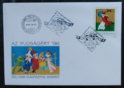 F4338d / 1996 Ifjúságért - Vitéz János bélyeg FDC-n plusz emlékbélyegzővel