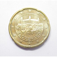 Szlovákia,20 eurocent 2009 aUNC+ ötvözet