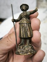 Szép kidolgozás Bronz szobor , valószínűleg Osztrák,Kandalló óra asztali óra dísz célra is