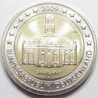 Németország,2 euro 2009 A - Saarland - Saar-vidék aUNC+ ötvözet