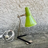 Almazöld asztali lámpa - mid century retro vintage design stilnovo csirkelábú