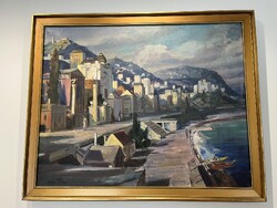 STEFFEK ALBIN 1893-1967 FESTMÉNYE, MONTE-CARLO 1966