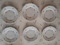Hollóházi Szász Endre porcelain small plate 17 cm 6 pcs set