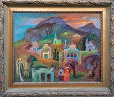 Halácsy Mária (1938-) : Ősz a hegyen, Badacsony