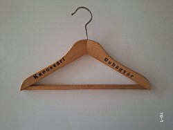 Old Hanger with Kaposvár Textile Factory Inscription Small Retro Clothing Hanger