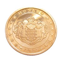 Monaco,5 eurocent 2005 PP aUNC+ vas