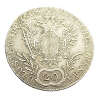 Ausztria,I. Ferenc 20 krajcár 1808 D - Salzburg EF ezüst 6.68g583