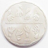 Portugália,2.5 euro 2015 - 40 éves az ombudsman intézmény aUNC+ ötvözet