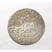 Litvánia,II. Zsigmond 1/2 garas 1549 EF+ ezüst