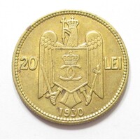 Romania, 20 lei 1930 - King's Norton aUNC+ alloy