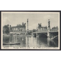 Magyarország,Budapest XIV. - Városligeti tó a Hősök terével 1923