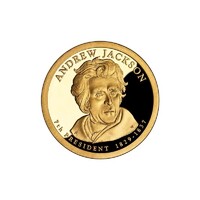 USA,1 dollar 2008 S PP - Andrew Jackson aUNC+ ötvözet