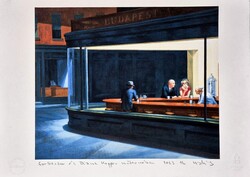 DrMáriás - Gorbacsov és Diana Hopper műtermében 30 x 42 cm computer print, merített papír